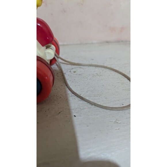 Sesame Street Big Bird Pull Toy Vintage 1980s With red  and blue wheels - Picture 10 of 10